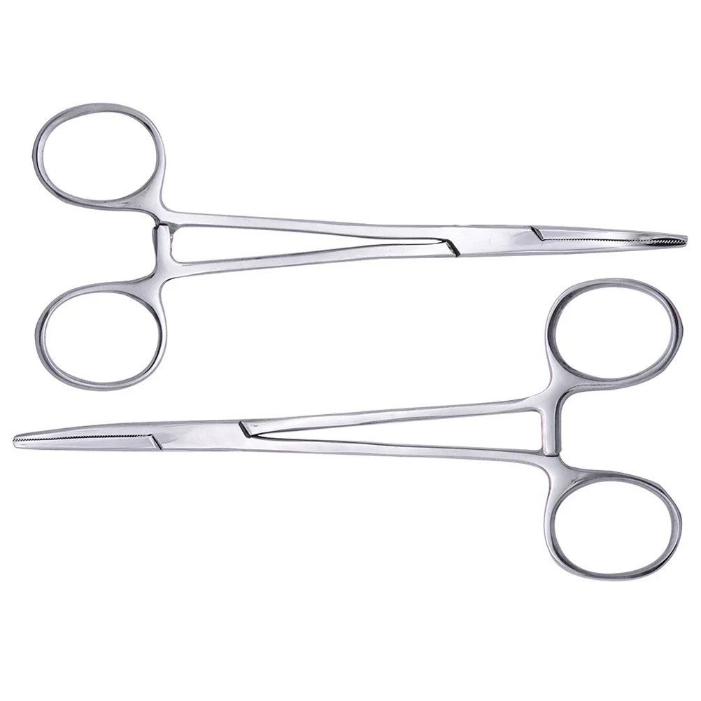 

2 Pcs Cupping Pliers Safe Pet Grooming Tool Hair Removal for Curved Forceps Hemostat Stainless Steel Epilating