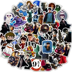 Harry Potter adesivos impermeáveis para crianças, brinquedos clássicos, filme, engraçado, bonito, telefone, laptop, recados, scooter, brinquedo, 30, 50pcs