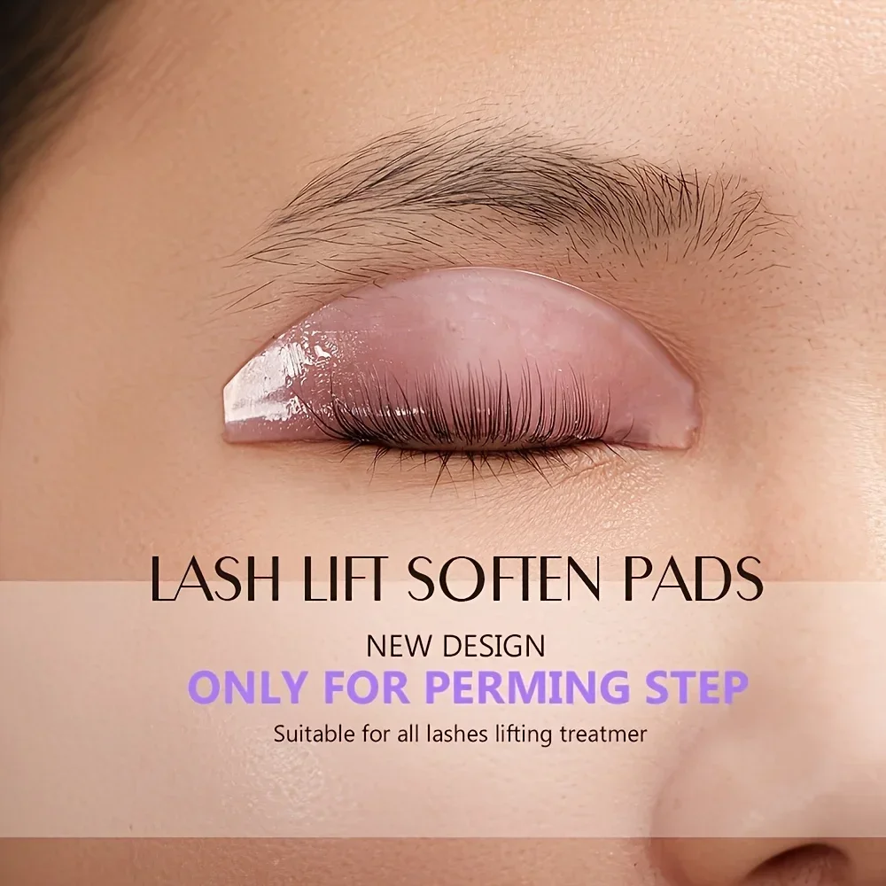 2Pcs Reusable Silicone Lash Lift Pads Eyelash Perming Shields Ultra-Thin Curling Rods Eye Makeup Tools for Salon DIY Beauty Kit