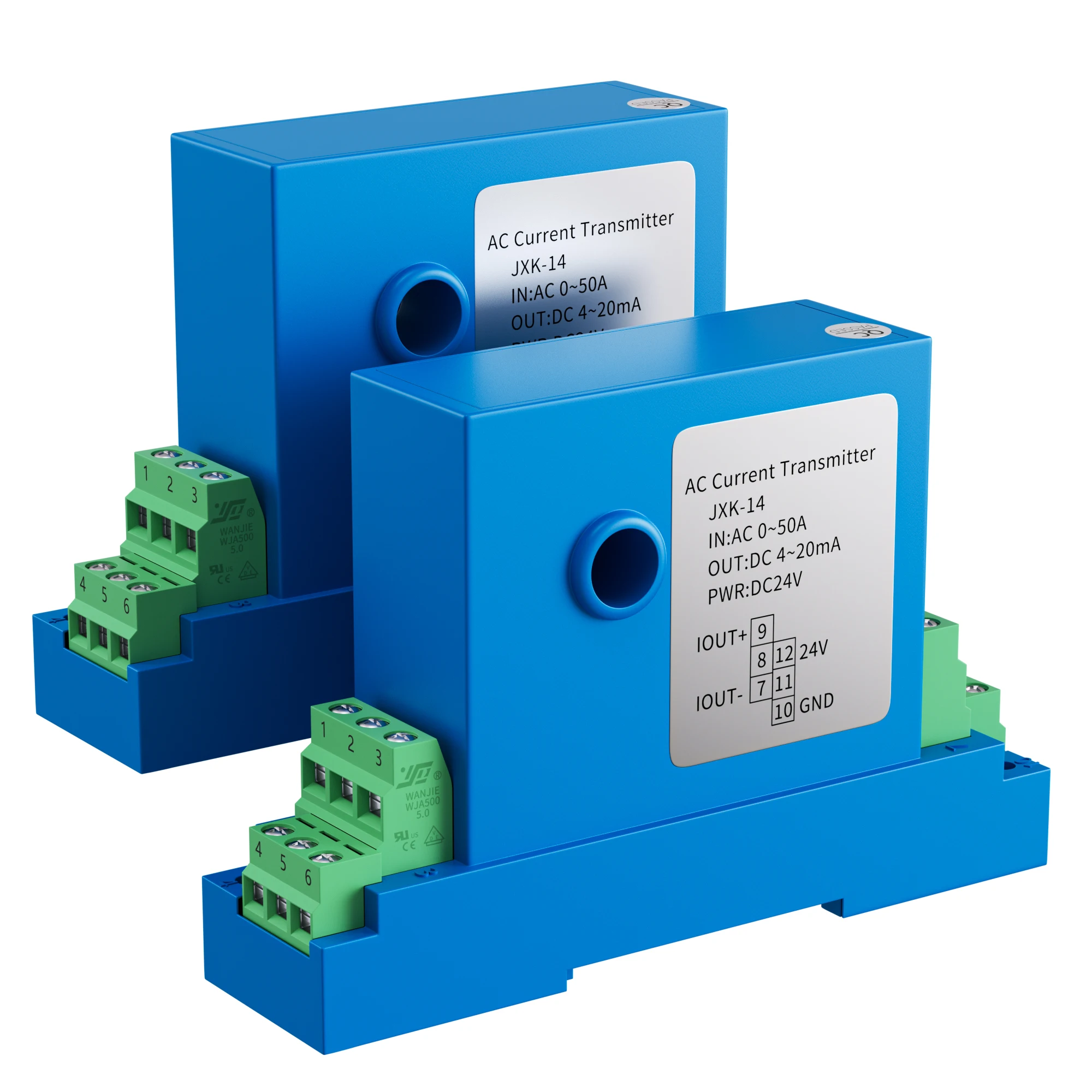 DC AC current transmitter transducer 10A 20A 30A 50A 100A 150A Amper meter monitor analog 0-10V output Split Hole 4mm 8mm 12mm