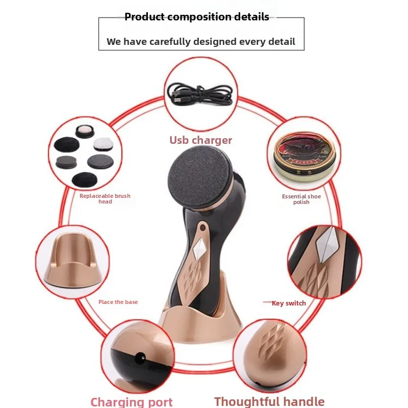 Household Handheld Electric Shoe Shine Machine Rechargeable Sander