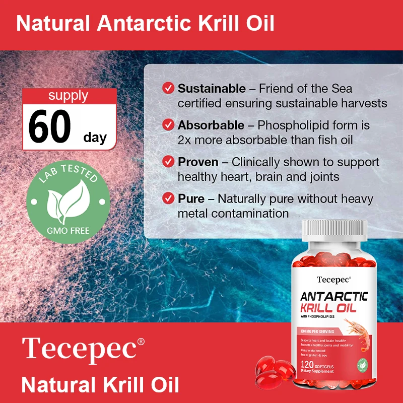 Minyak Krill Antartika 1000mg  - Krill Oil Supplement ulasan dan harga