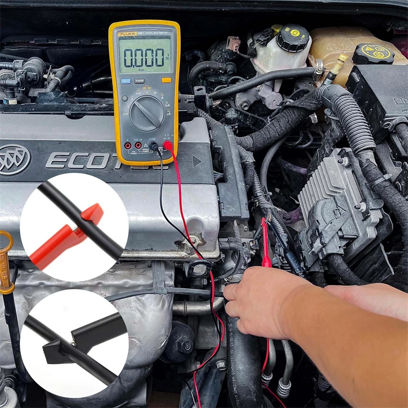 4pcs Car Circuit Tester Hook Test Clip Edge Puncture Probe Automotive Test Clip For Multi-Purpose Oscillator Diagnostic Tool