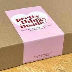 50pcs/pack Creation Pretty Things Inside Sticker For Pacakge Small Business Decor Sticker For Shipping Packing Mailer Seal Label