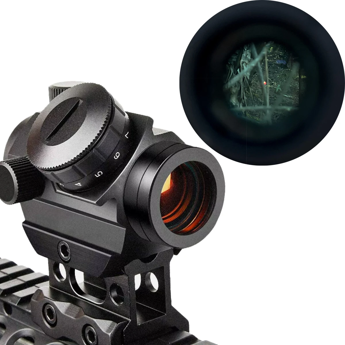 

102T Tactical Holographic Red Dot Sight Base 1x20 Fast Bird Hunting Scope 11-speed Light High-transmittance Iris Telescope