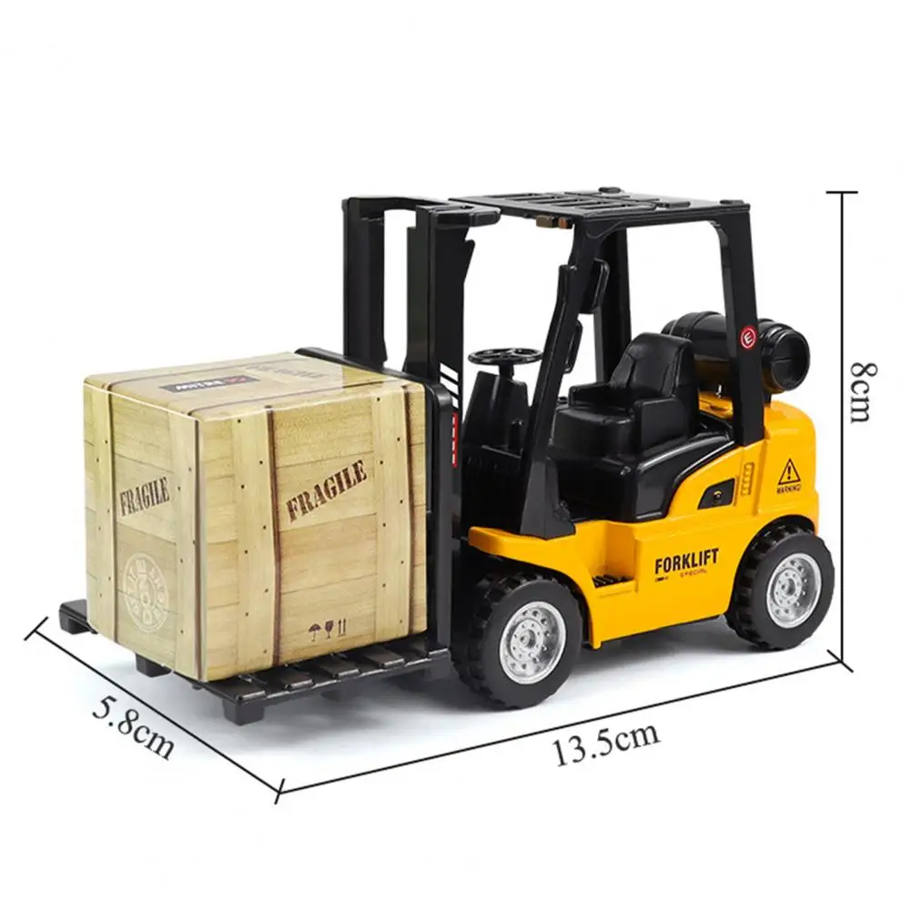 Forklift Inertia Toy Burrs-free Excellent Fadeless Pull Back Forklift Inertia Toy Competition Game Robot Forklift Toys for Kids