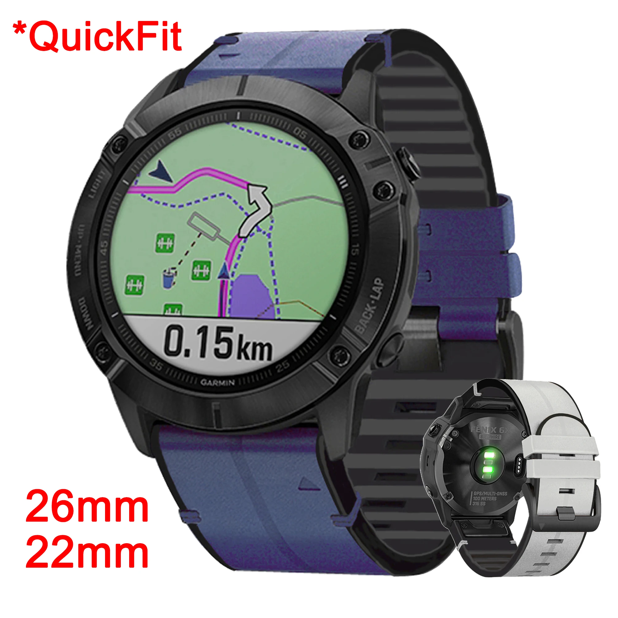 Für Garmin Fenix 6X Pro Uhrenarmband QuickFit 22 26mm Armband für Fenix 6 7 7X Pro 5 5X 965 Fenix8 Epix Pro Quatix Tactix Enduro