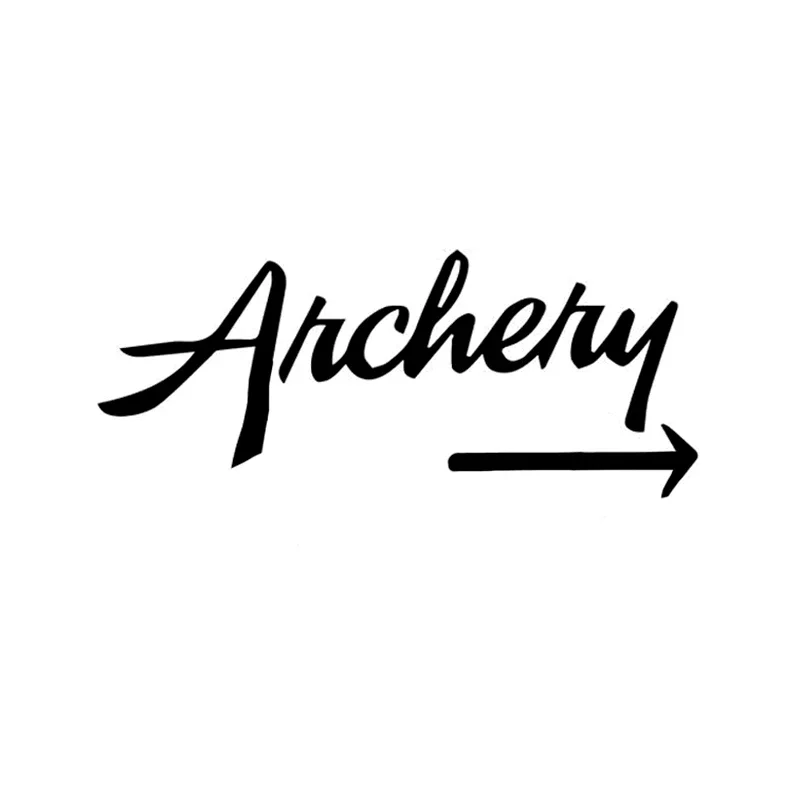 

Car Stickers Fashion Archery Sports PVC Car Decoration Accessories Stickers Creative Waterproof Sunscreen Black/white,16cm*7cm