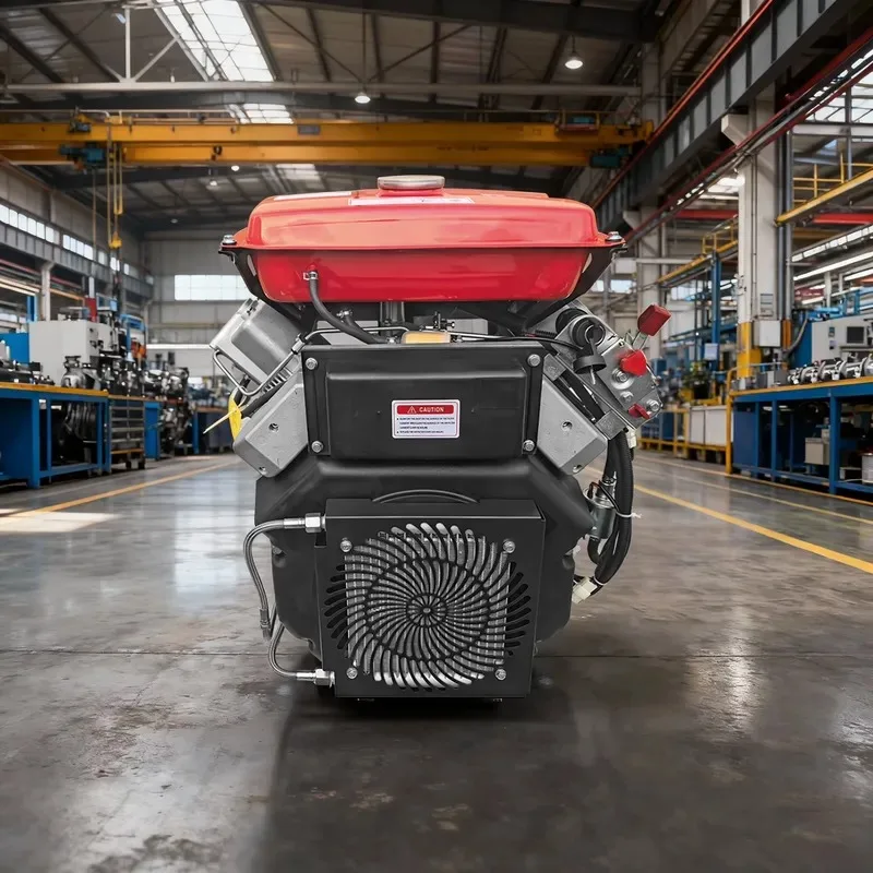 Hot Sale Robust 19kW Air-Cooled 4-Stroke EURO 5 1247CC 25HP V-twin Engine with Motor for Concrete Mixers and Pavement