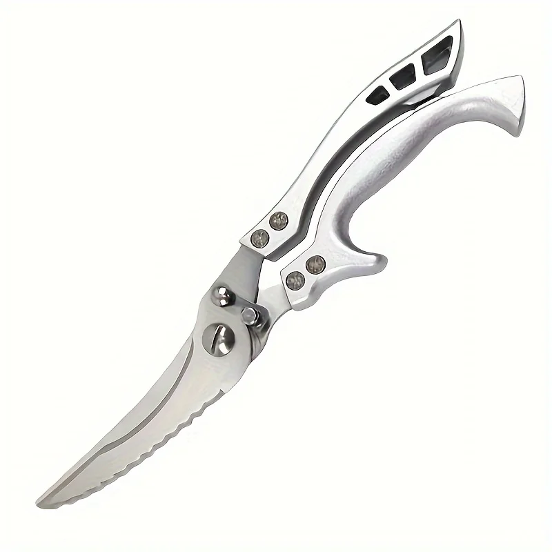

1pc Stainless Steel Scissors For Fish, Meat, Chicken, Fruits, Vegetables, Tools