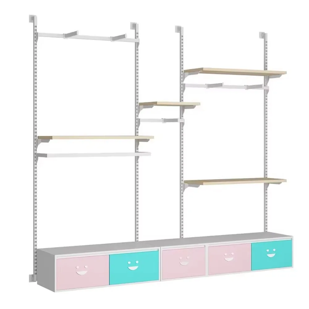 의류 매장 진열대 이중 행거 어린이 의류용 벽걸이형 엄마와 아기 선반 슈퍼마켓용