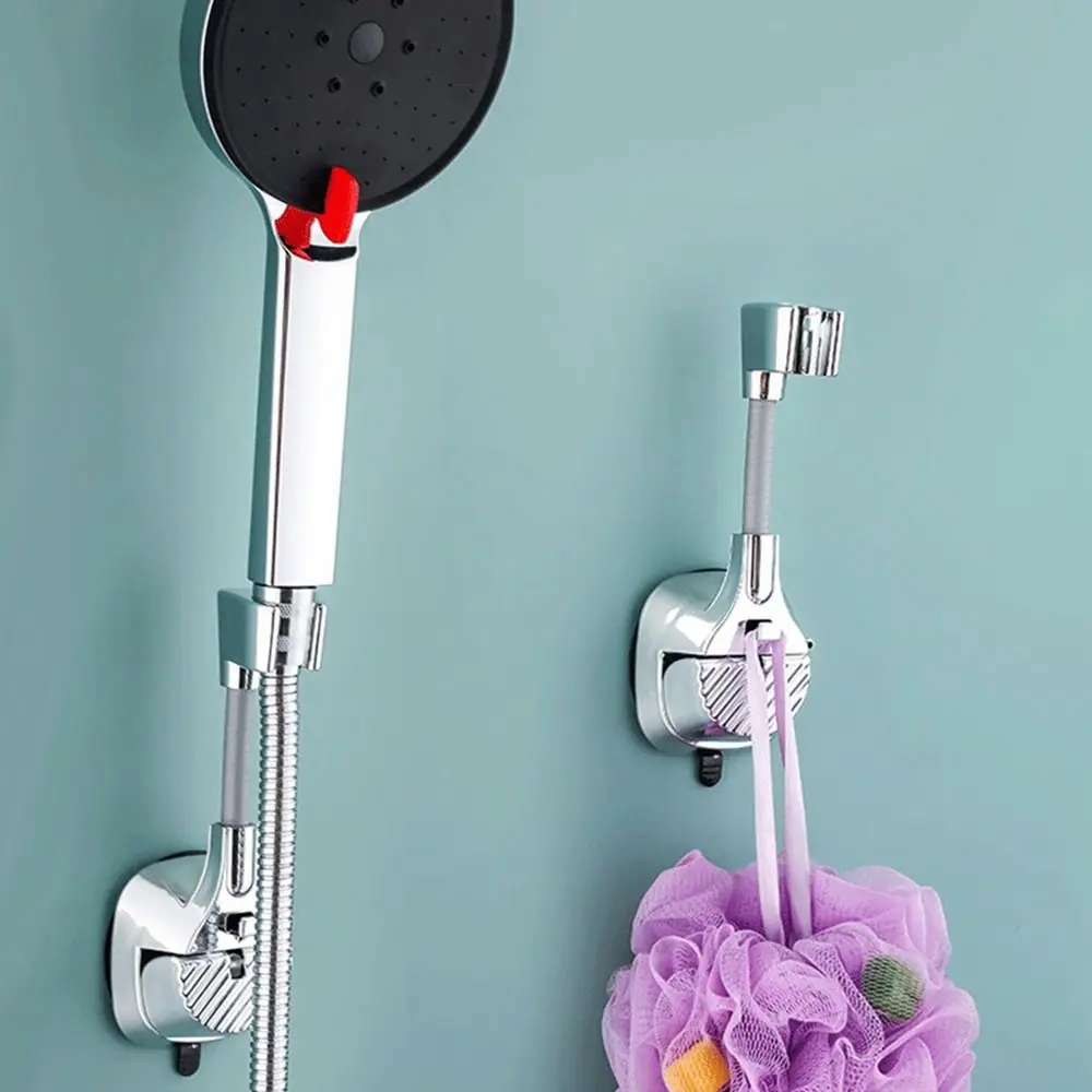 Adjustable Shower Head Holder Relocatable Suction Cup Type Showerhead Bracket Wall Mounted Handheld Sprayer Support