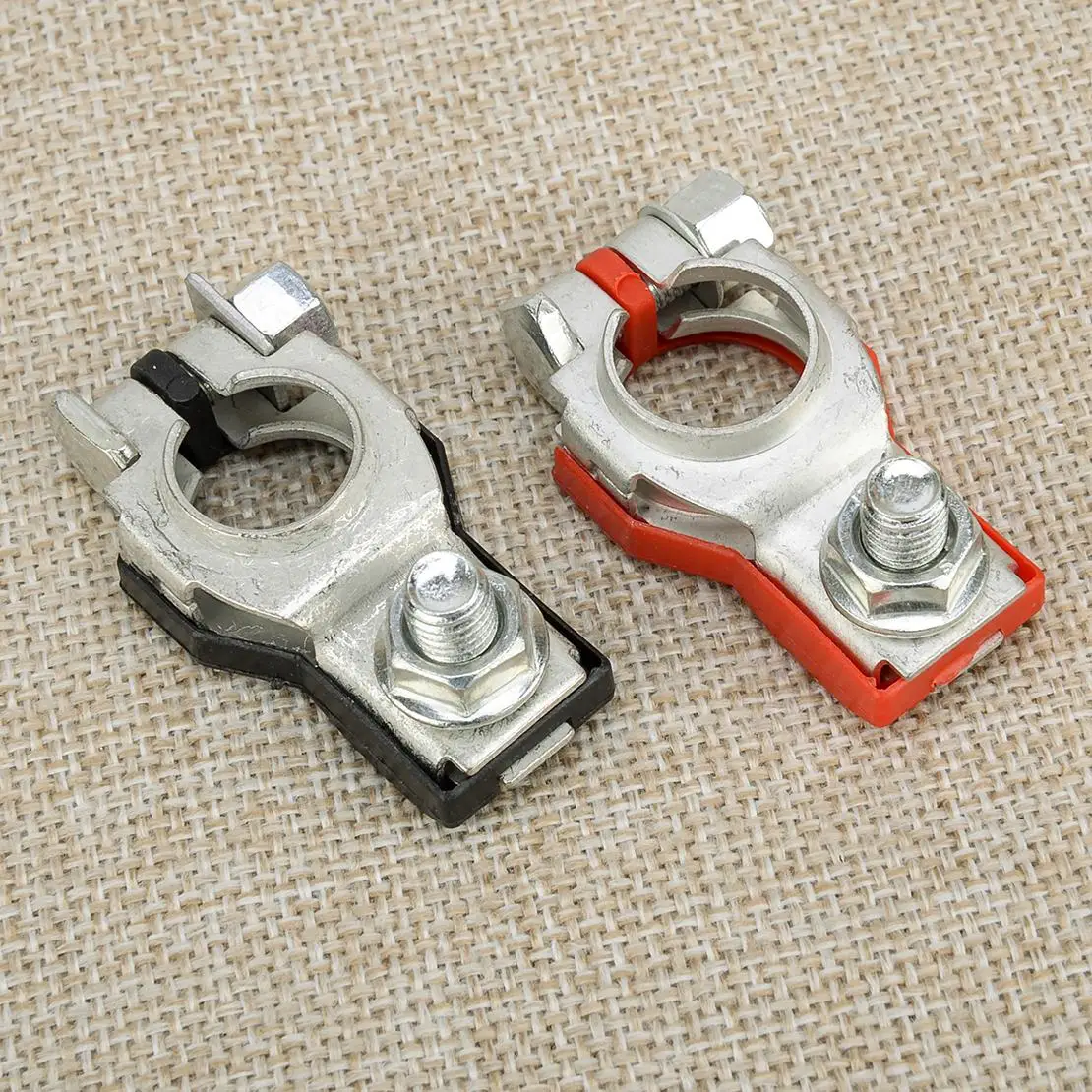 Negative & Positive Battery Terminal Connector Top Post Fit For Nissan Altima Maxima Sentra Titan