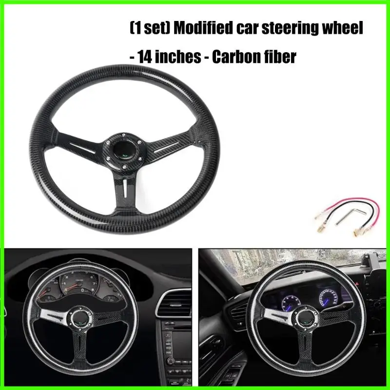 

Роскошное рулевое колесо углеродного волокна 14 -дюймовая универсальная гладкая сцепление для гоночной машины