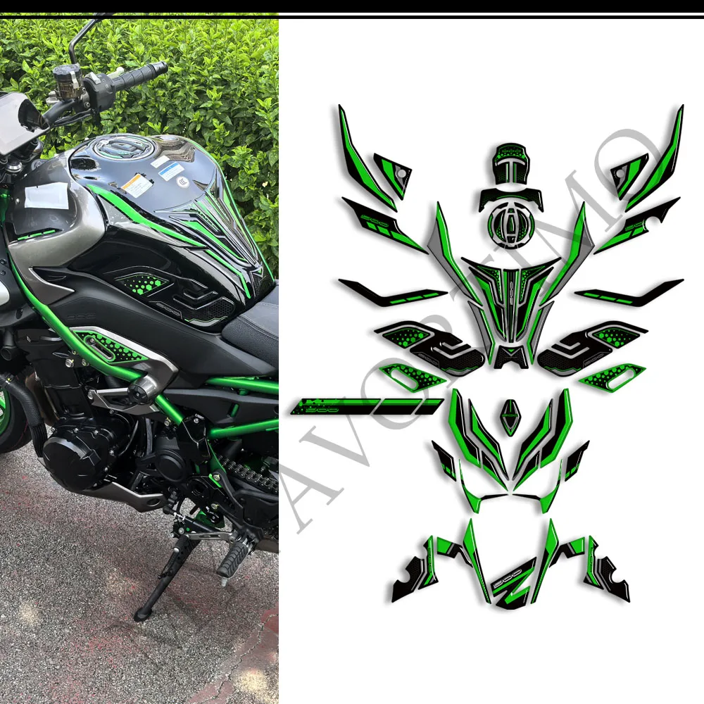 

NEW Motorcycle Decals 3D Gel Epoxy Resin Stickers Tank Pad Protector Accessories For kawasaki Z900 Z 900 SE 2025