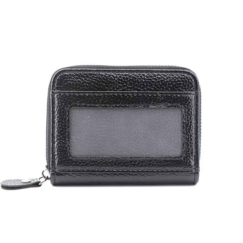 Mirror Window 11 Slots ID Cards Holder Bank Credit Bus Cards Cover Anti Demagnetization Coin Pouch Zipper Card Holder Organizer