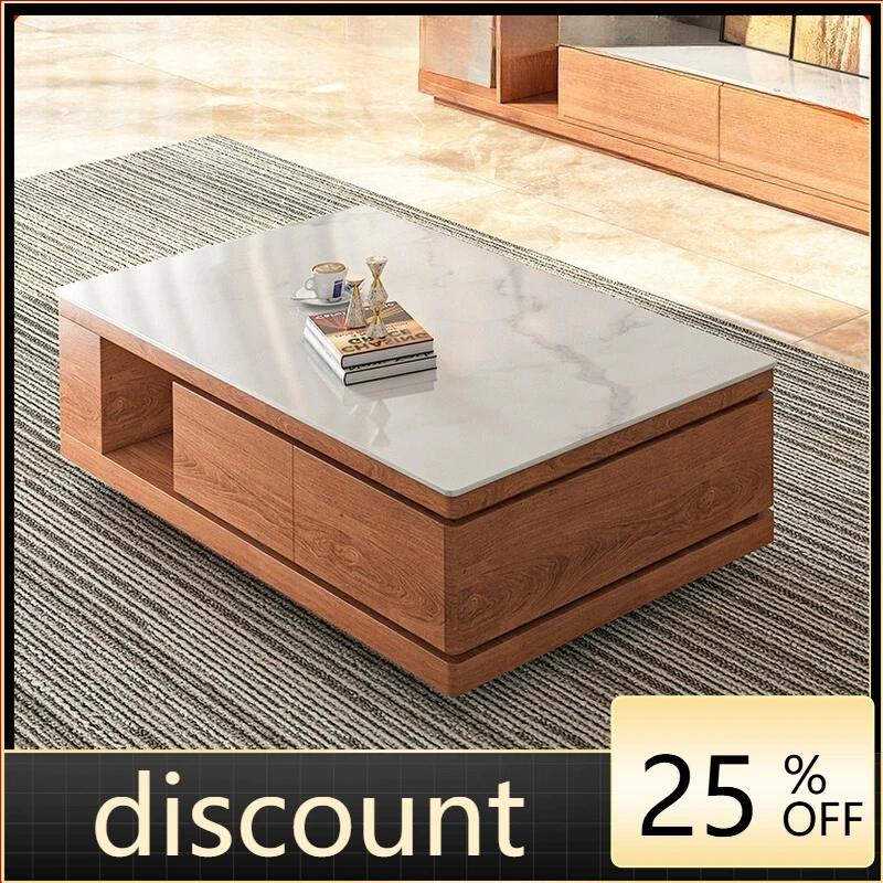 LH solid wood rock slab coffee table TV cabinet modern simple household rock slab tea table