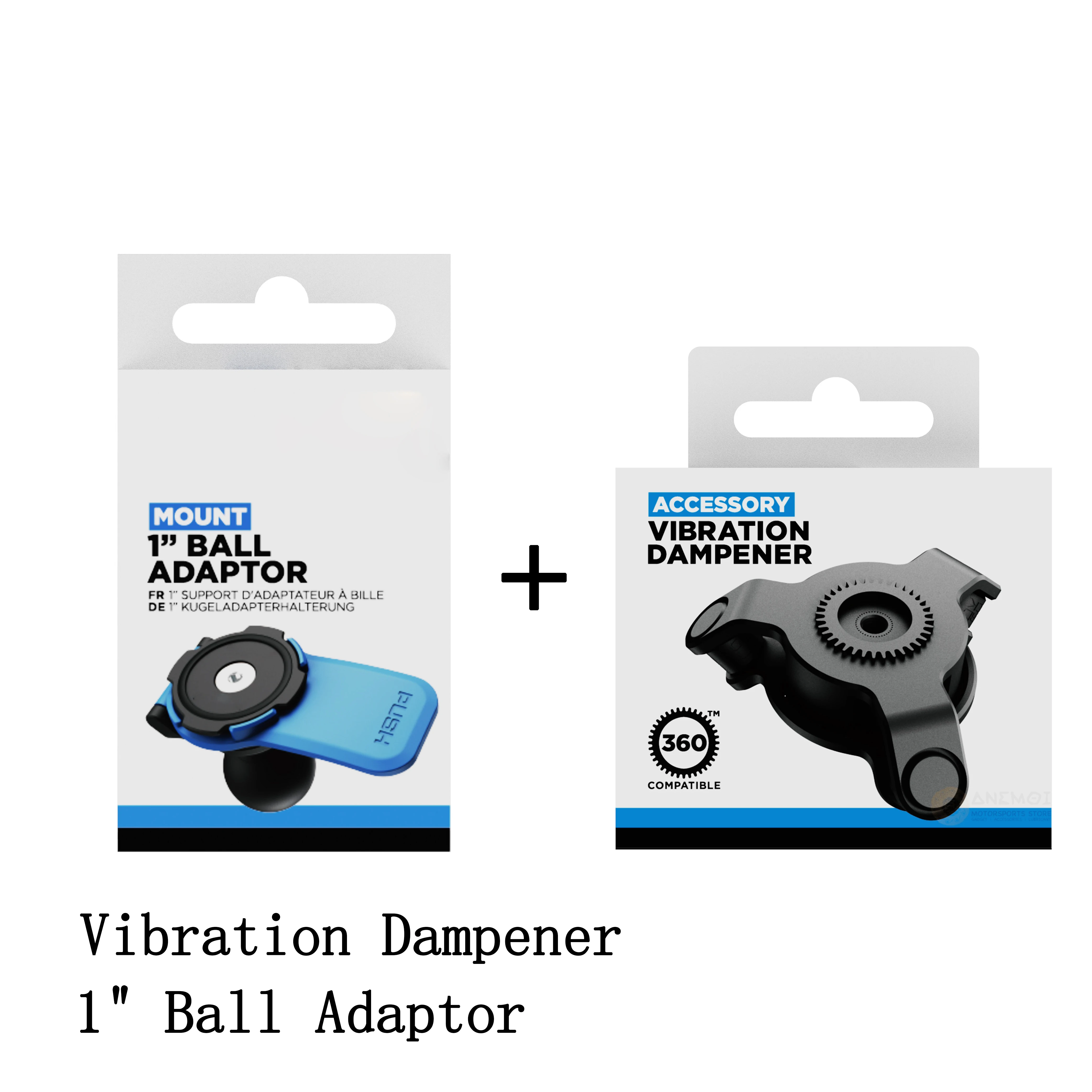

Motorcycle Mobile Phone Holder Set-1" Ball Adaptor+ Vibration Dampener