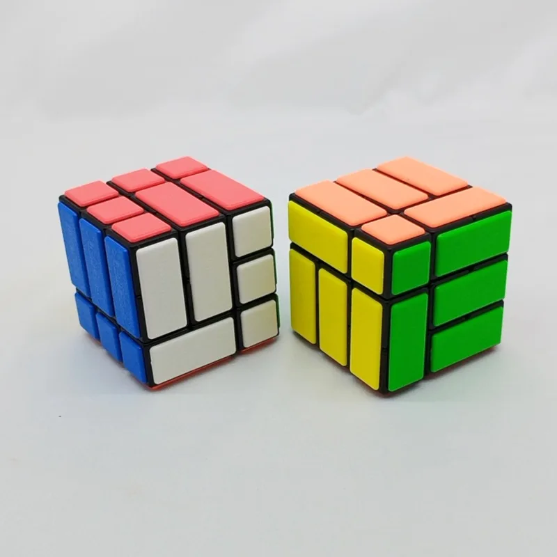 [Wisdom] Bi Cube gebündelt 3x3 Magic Cube Latch Version 3x3x3 verbundener Würfel Puzzle Limited Rotation Schwierigkeitsgrad Herausforderung Fidget Toy