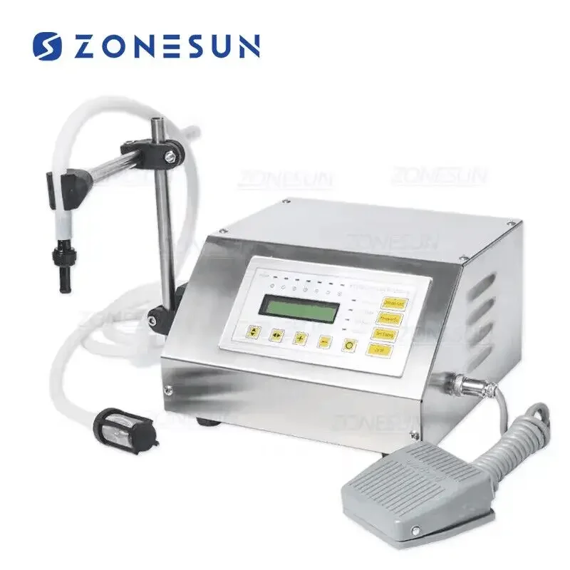 ZONESUN 220V OR 110V GFK-160 Digital Control Liquid Filling Machine Small Portable Electric Liquid Water Filling Machine Supply