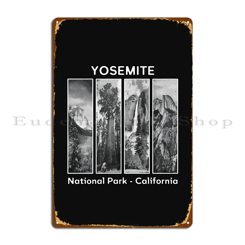 Yosemite National Park 1890 Wilderness Tshirt Metal Plaque Poster Cinema Bar Wall Plaque Pub Designs Tin Sign Poster