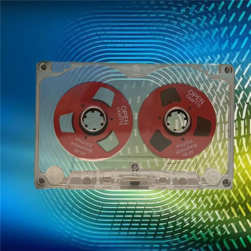 2 × 55 دقيقة قرص شريطي فارغ على الوجهين معدن صغير مفتوح قرص شريط كاسيت فارغ، C