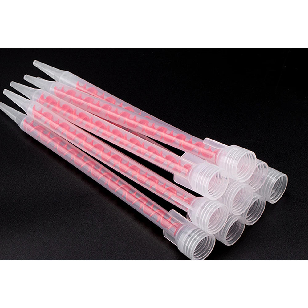 10pcs Dual Barrel Mixing Nozzle Static Mixing Nozzle Epoxy Mixing Tube Suitable for 200mL and 400mLDual Cartridges