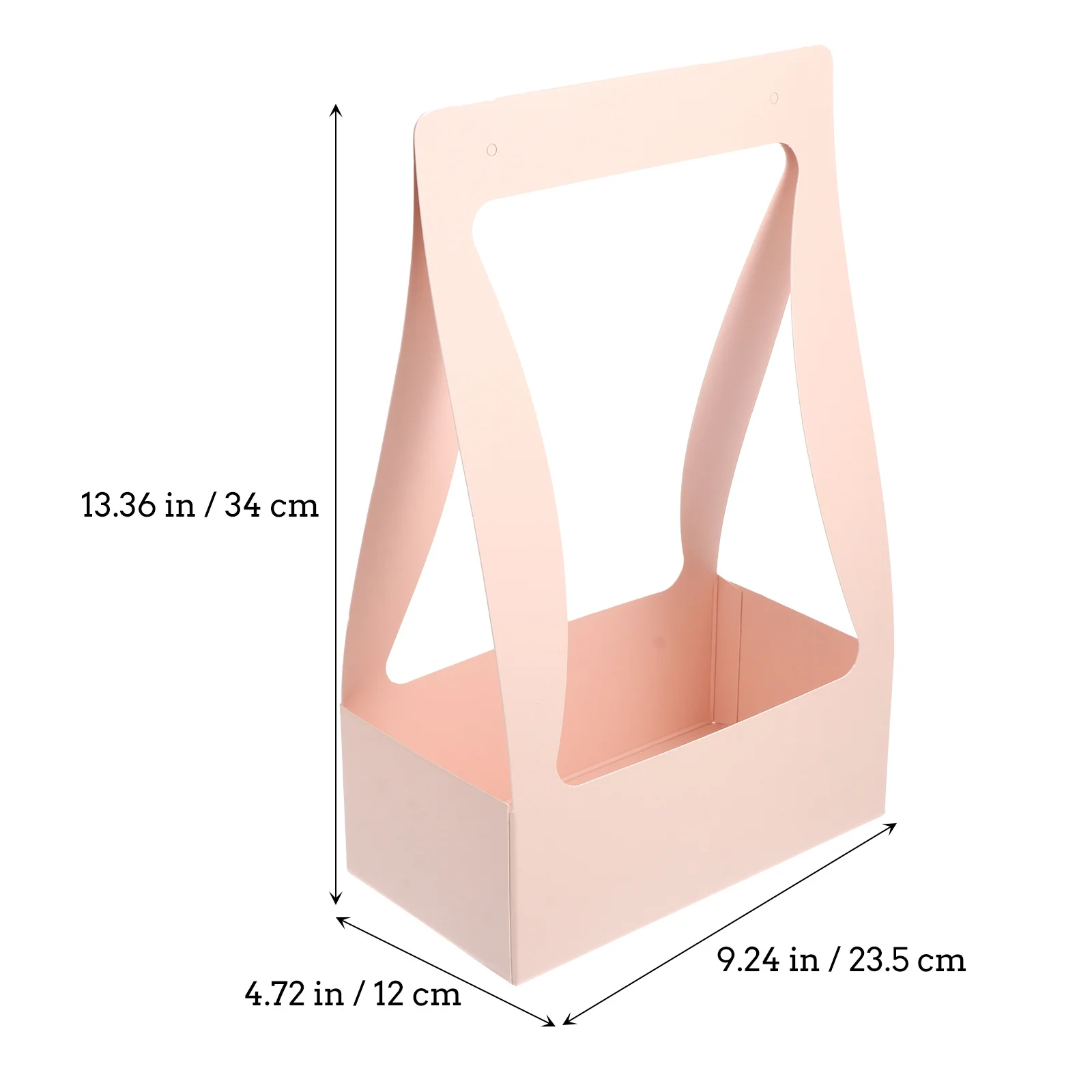 2 قطعة صندوق هدايا زهور ورقي محمول حاوية تعبئة الزهور لباقات طازجة تغليف تخزين حقيبة حمل لصالح الحفلات