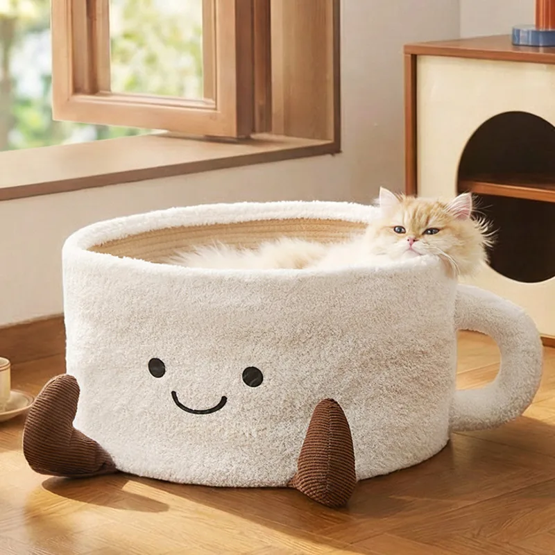 cuccia-per-gatti-con-tappetino-antigraffio-semi-chiusa-accogliente-per-gatti-da-interno-gattini-e-animali-domestici-regalo-di-natale-perfetto-per-gli-amanti-dei-gatti