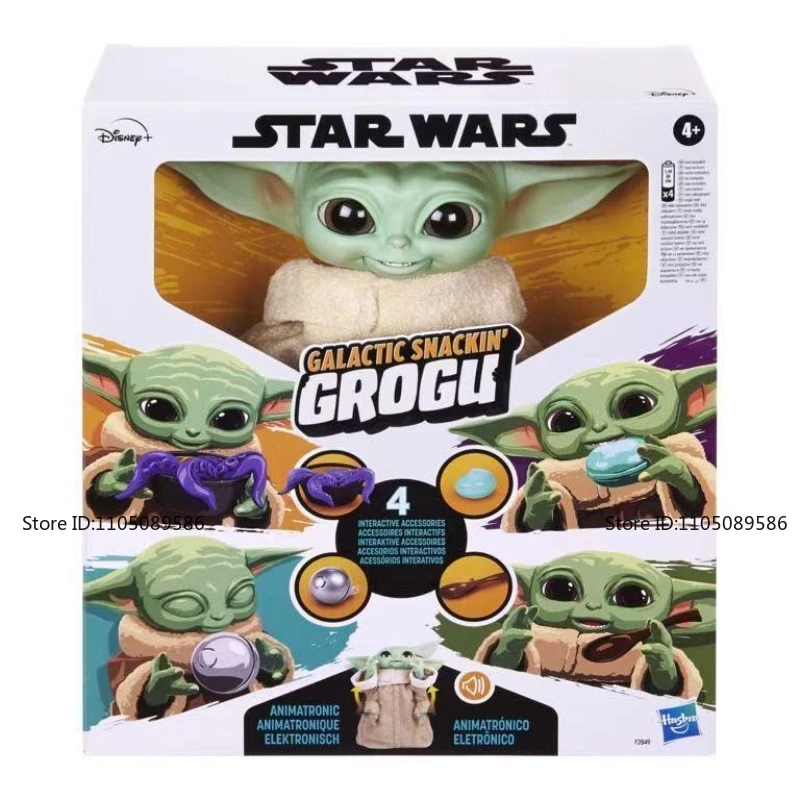 In Stock Star Wars Baby Yoda Grogu Multi-effect Sound Version Dolls Original Movie Character Model Birthday Gift Holiday Figures