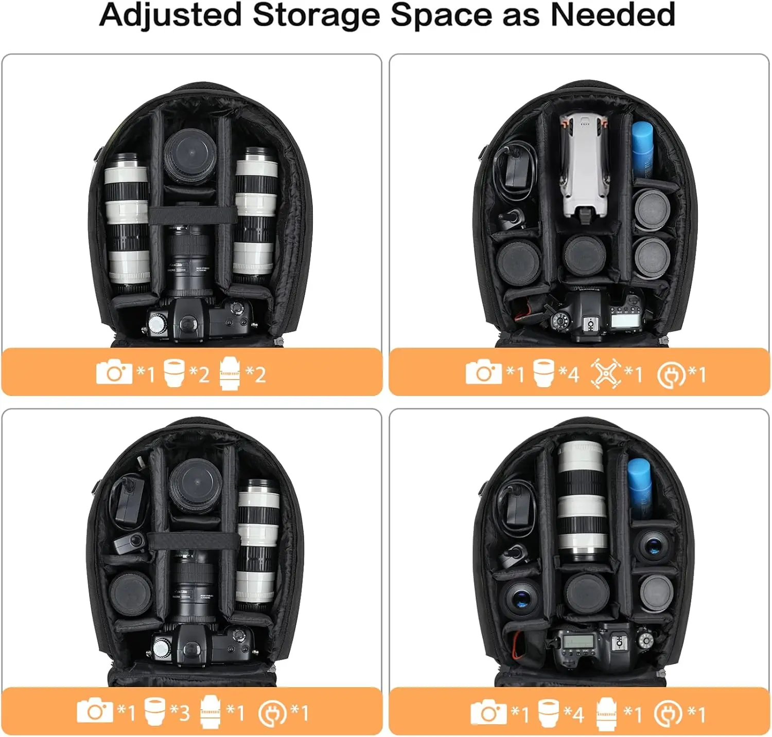 Outdoor Camera Bag Shockproof Video Digital Shoulder Camera Backpack Shockproof Photography Camera Case for Canon Nikon Sony