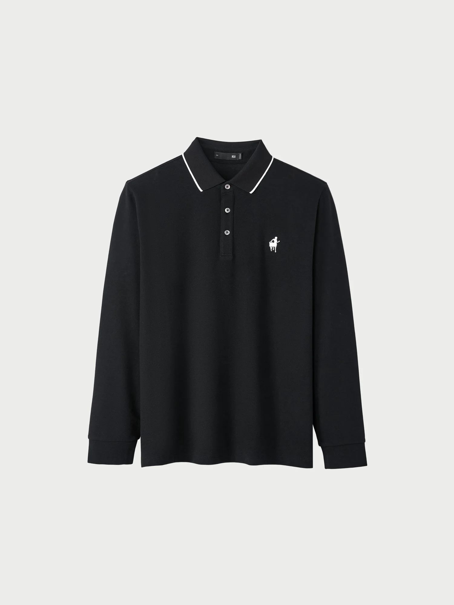 HLA Home Land Logo Modal Long Sleeve  Shirt Men's Casual Style Autumn Fashion Upper Apparel Co-Branded Design