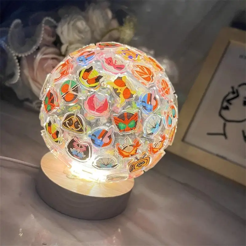 DIY lampka nocna akrylowa naszywka ręcznie robiona lampka nocna z kulkami seksowne Anime światło ozdoby stołowe dla dzieci prezent dla dzieci dekoracja domu