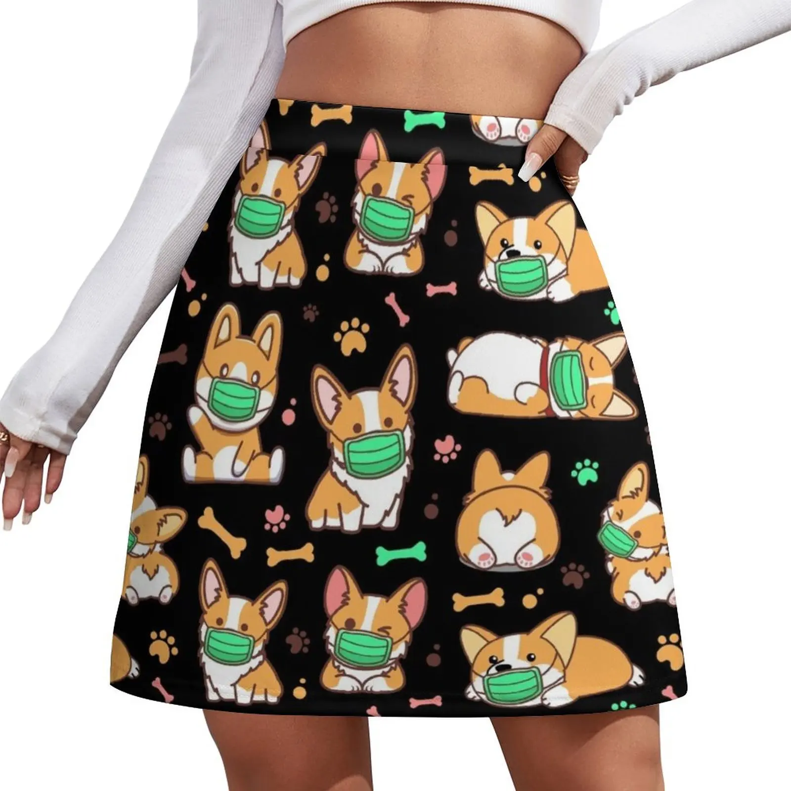 

Corgi Quarantine Funny Mini Skirt Miniskirt woman luxury women's skirt skirt sets