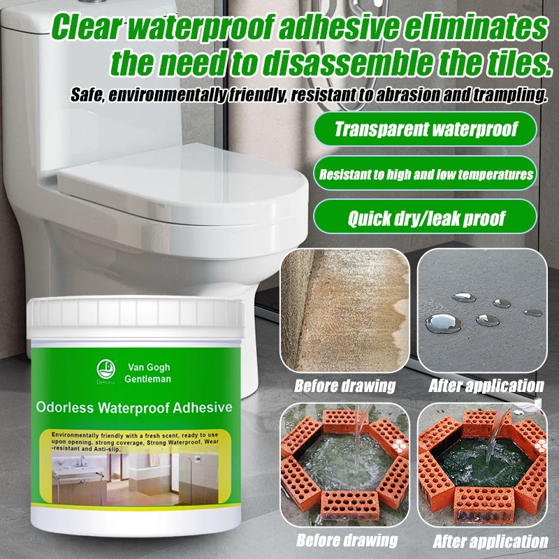 Nonslip waterproofing agent Waterproof coating material without smashing tiles insoluble nonpolluting