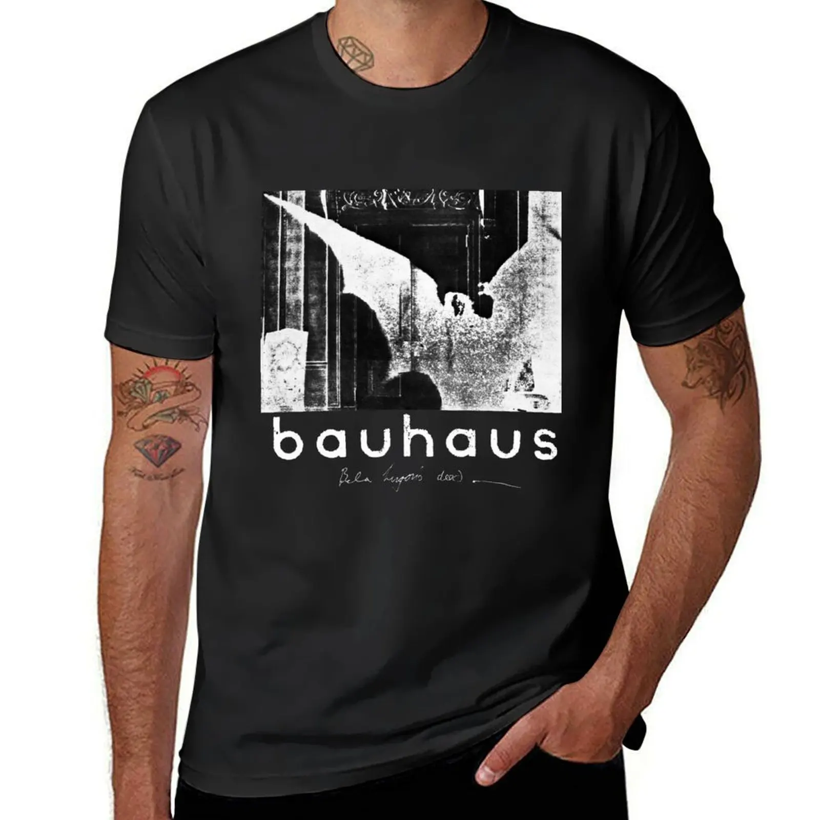 Bela Lugosi's dead horror post punk 80s retro black and white artwork T-Shirt graphics quick-drying mens t shirt