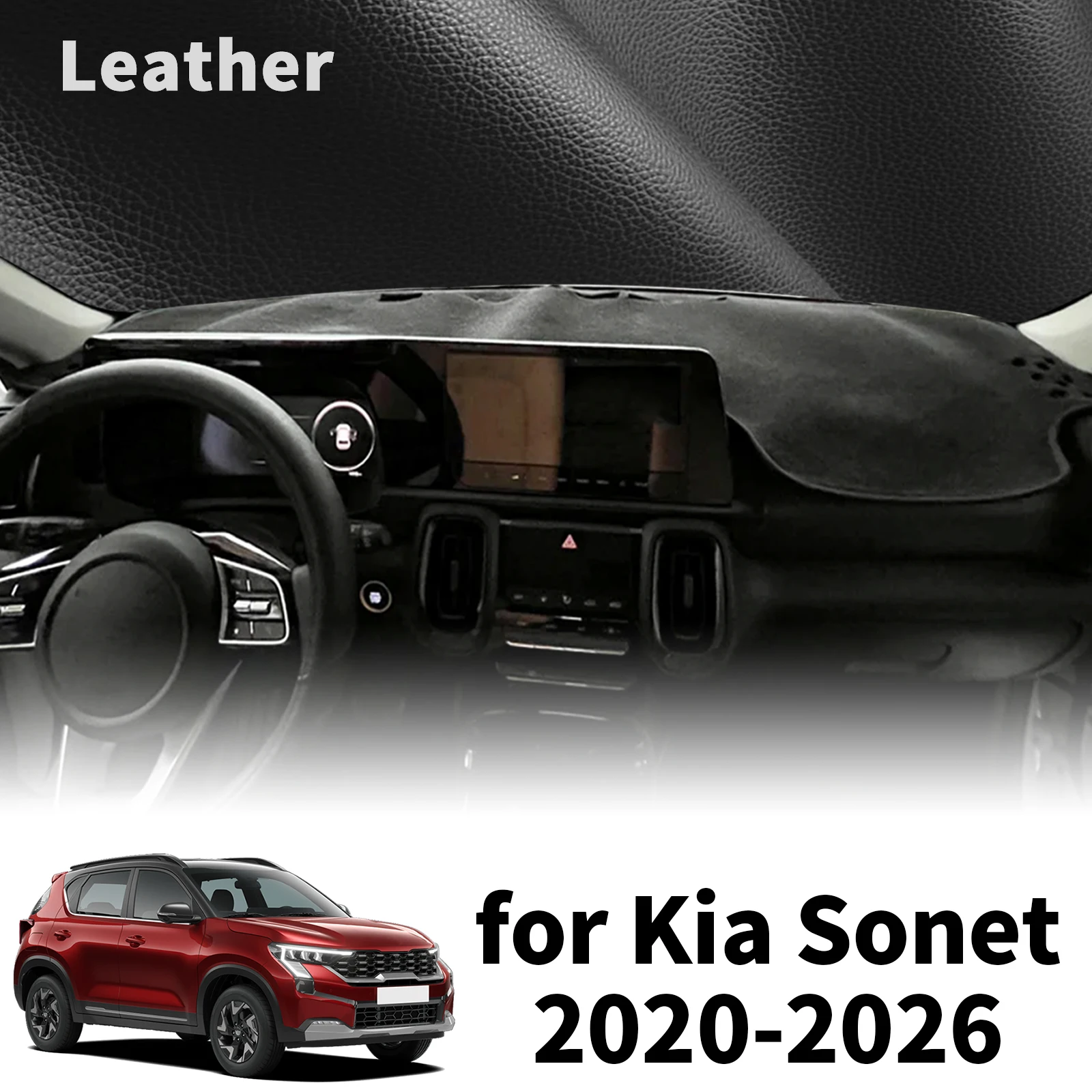 

fit for Kia Sonet 2026 2025-2020 High Quality Dashboard Cover Dashmat Sunshade Anti‑UV Protector Dash Mat Pad Accessories