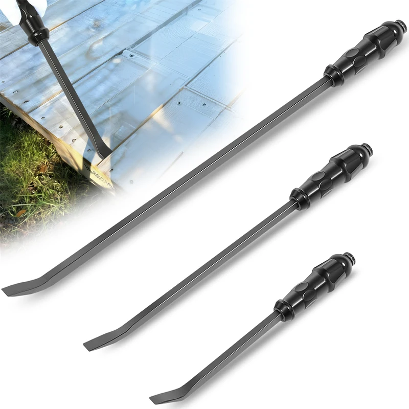 

Angled End Handled Pry Bar with Striking Cap Set Steel, 3-Piece (12, 17, 25 in.), LSQ42103 Angled Tip Pry Bar Heavy Duty