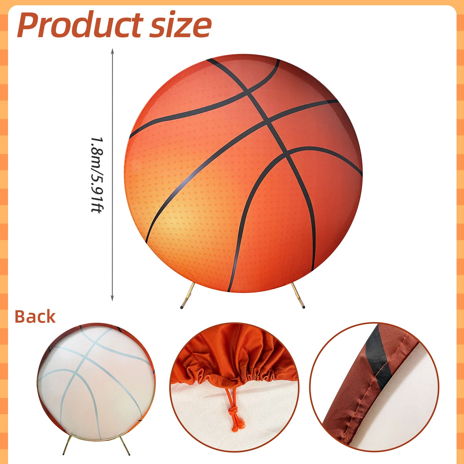 6ft Round Spandex Basketball B - đánh giá và giá Photography Sport