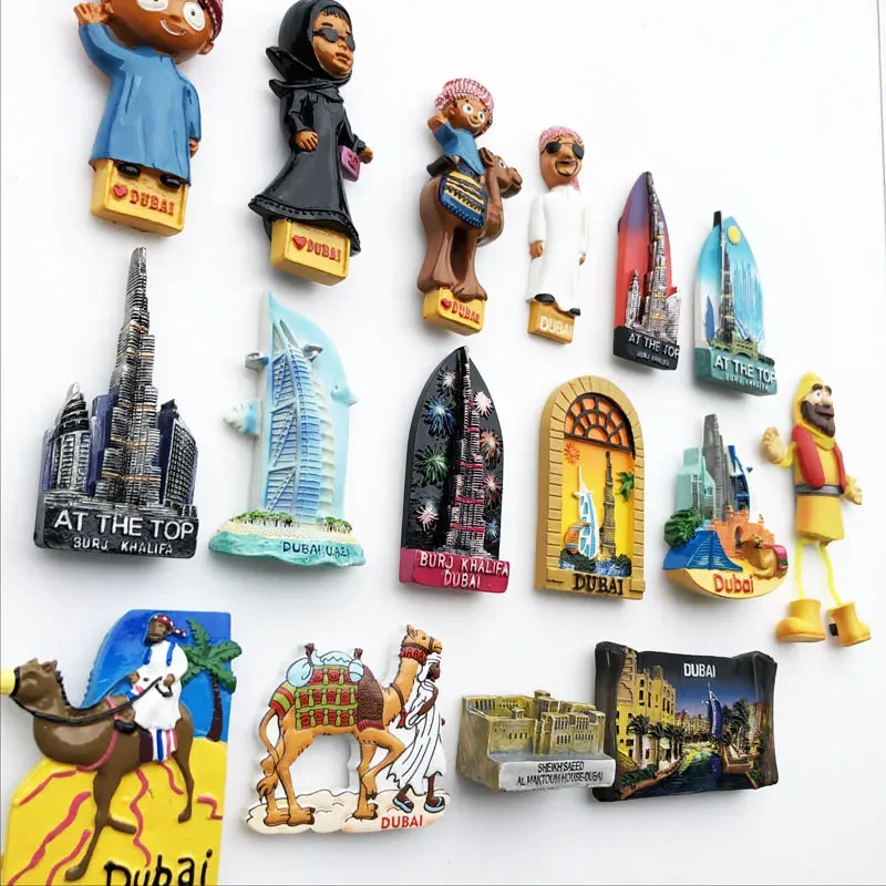 

Dubai Tourist Souvenris Fridge Magnets Burj Khalifa Tower Home Ornaments Blackboard Magnetic Stickers Christmas Gifts