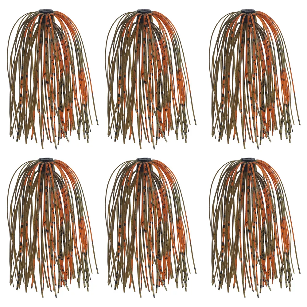 6 uds faldas de silicona señuelo de pesca cebo Artificial para Spinnerbait Buzzbait Bass trucha accesorios de señuelo de pesca
