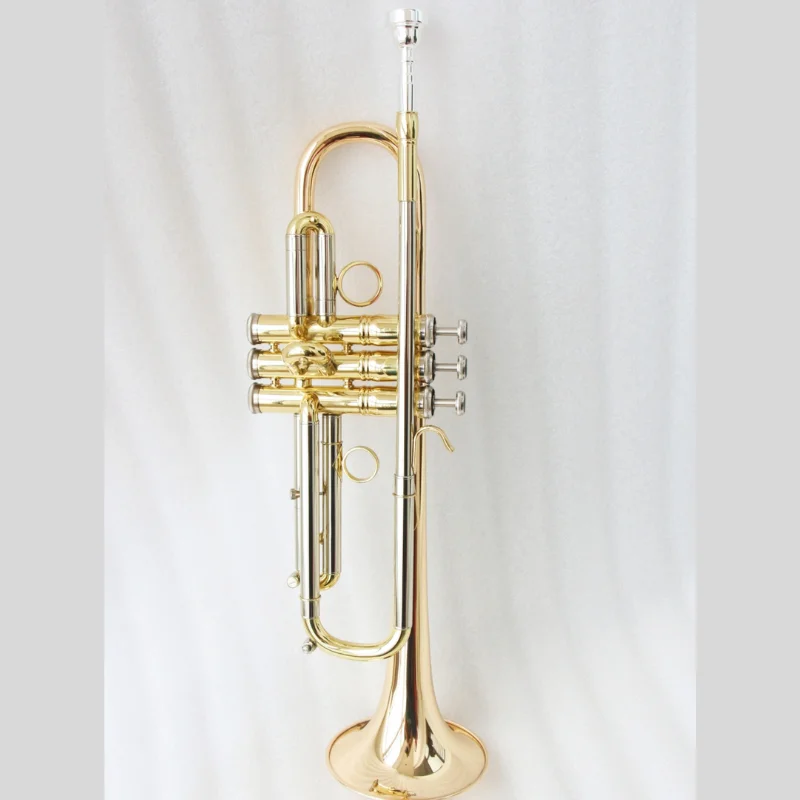Gold Brass Bell Trumpet High Quality Professional Trumpet With Reversed Main Tuning Slide Bb Trumpet