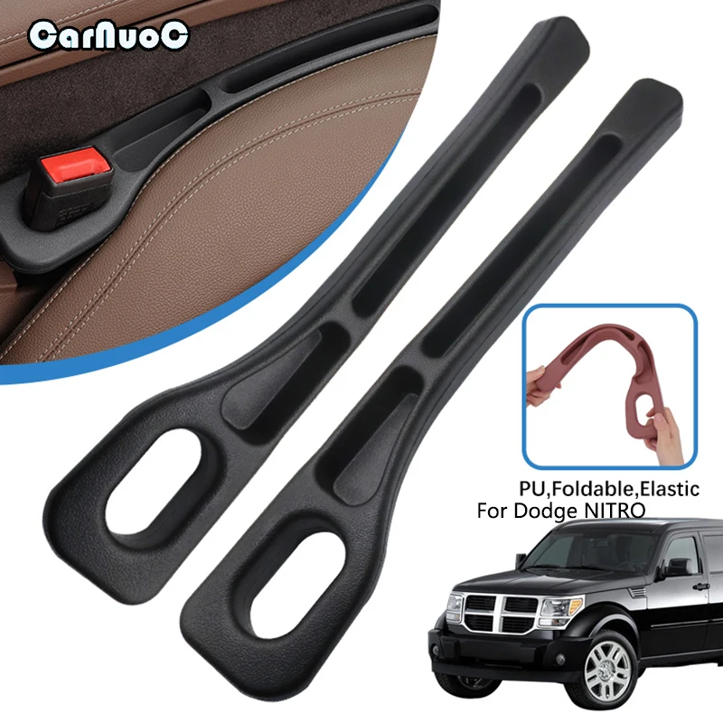 

2PCS Car Seat Crevice Filling Storage Leak-proof Sealing Strip For Dodge NITRO 2006 2007 2008 2009-2011 Car Interior Accessories