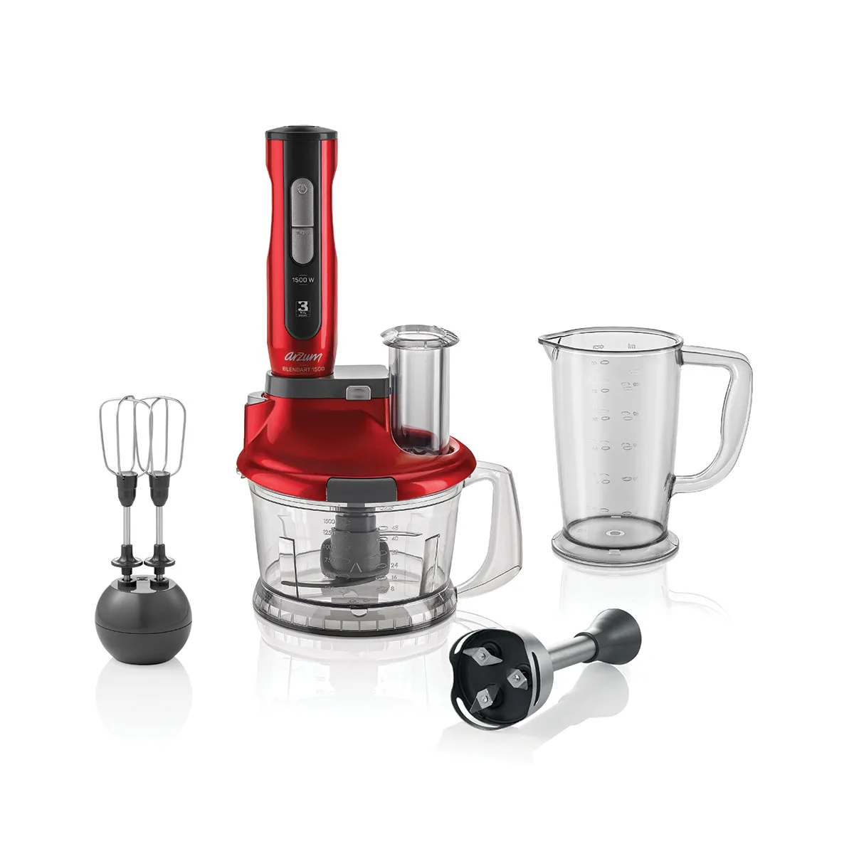 ARZUM Blendart 1500 Multi Blender Set Portable Electric Kitchen Blender Stainless Steel Blades Kitchen Appliances Food Processor