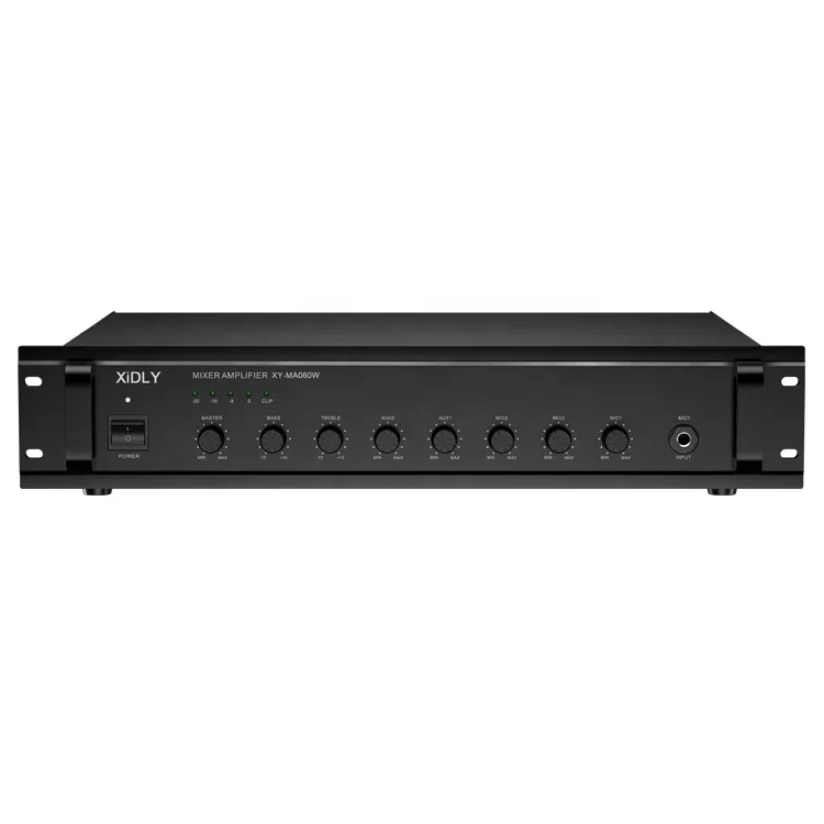 2025 Hot Individual volume controller  Bgm Pa 500 Watt Mixer Amplifier for MIC & AUX inputs