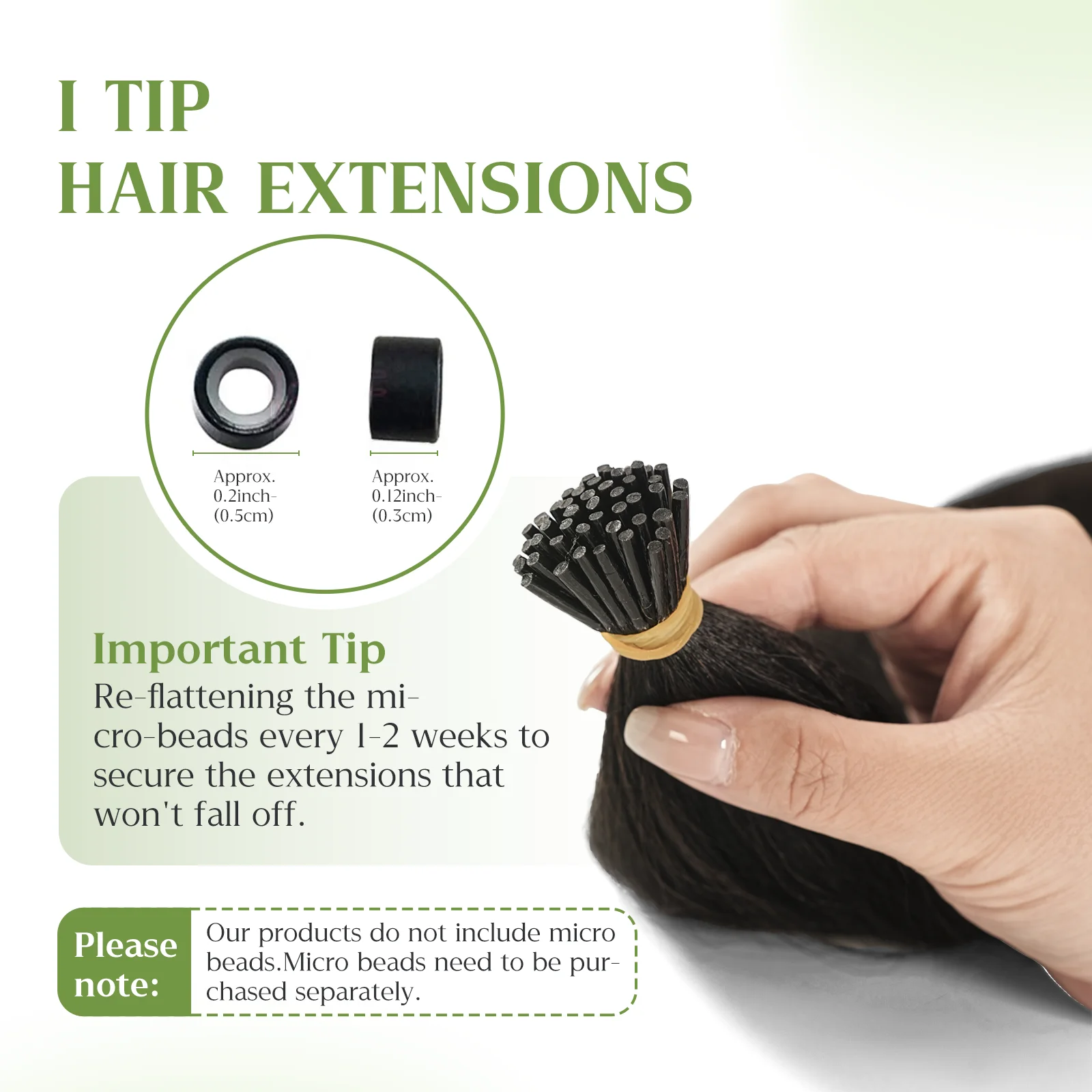 Powcign I تلميح وصلات شعر بشري فضفاض غريب مستقيم ITip الكيراتين 100% ريمي الشعر البشري I تلميح يدوية الشعر 50 جرام/الحزمة