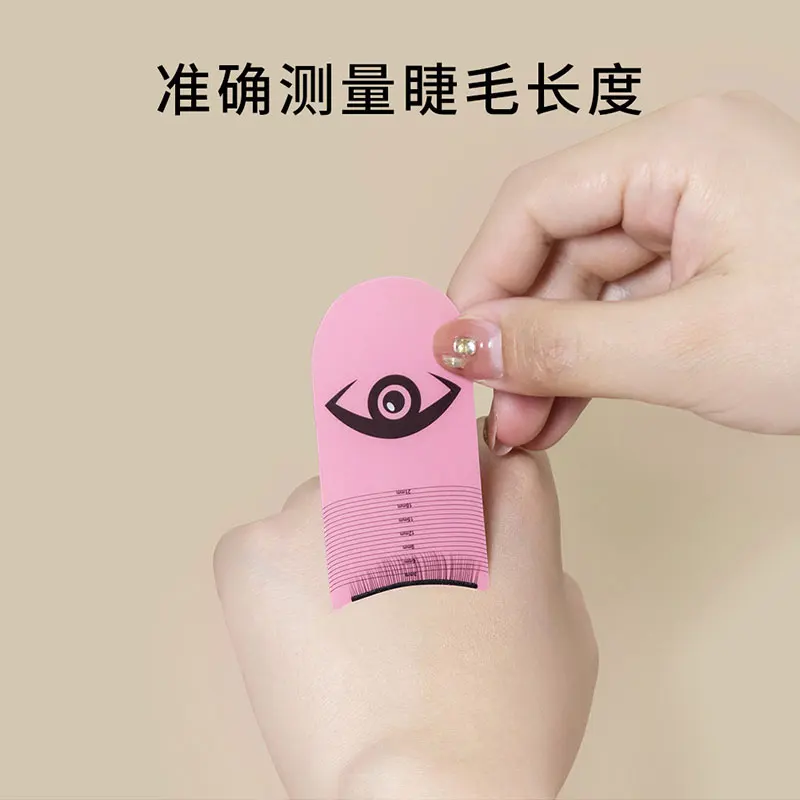 10Pcs Lash Length Measuring Ruler Portable Soft Plastic Ruler Makeup Tool Lashes Extension Growth Accessory