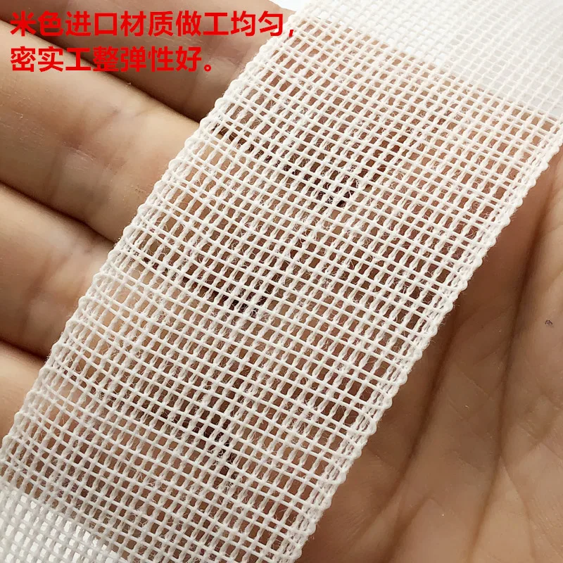 10m Clothing Curling Fishbone Wedding Dress Chiffon Silk Clothes Roll Hem Fishbone 3cm Template Consumables Horsetail Li