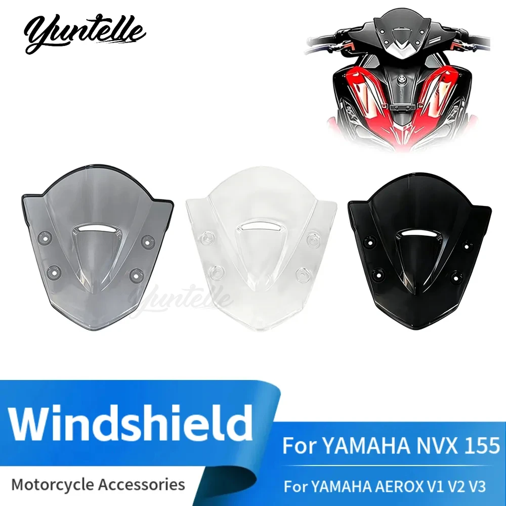 Front Windshield Wind Deflector For YAMAHA NVX155 AEROX 155 V1 V2 2017-2025 Windscreen Fairing Scooter Motorcycle Accessories