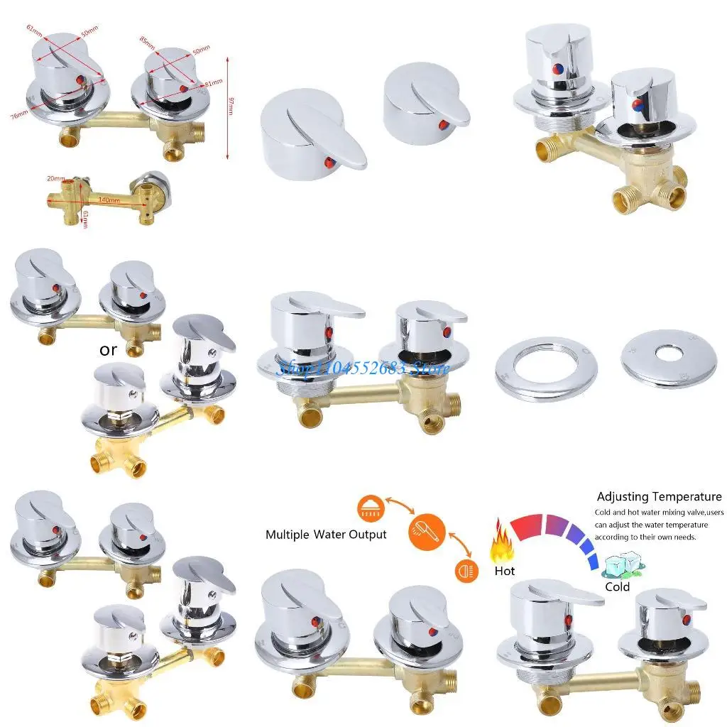 

Y6GD Brass Dual Mixing for Valve Water Outlet Thread Screw 3 Way For Kitchen